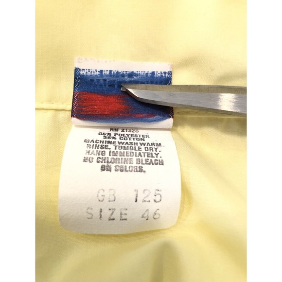 Sweet Orr Vintage Mens Yellow Short sleeve button Shirt Size XL 46 Medical NOS - Picture 8 of 9